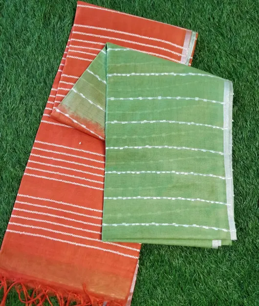 premium kota saree for women with rich embroidery &butti blouse